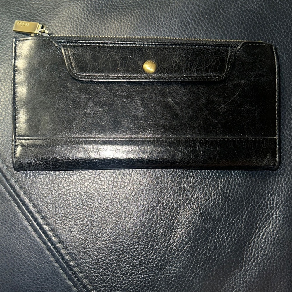 HOBO Black Leather Wallet